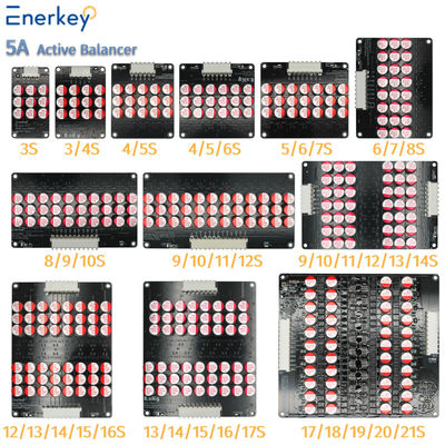 comprar 5A Balanceador activo BMS 3S 4S 5S 6S 7S 8S 10S 12S Lifepo4 LTO Equalizador de batería de litio Fabricación en línea