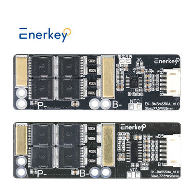 Enerkey 3s 4s 5s 50A BMS para 14.4V 14.8V Batería de iones de litio/litio/lipolimero 12V 12.8V